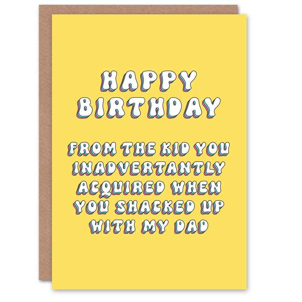image 1 of Step Son You Acquired Cheeky Woman Her Funny Birthday Card