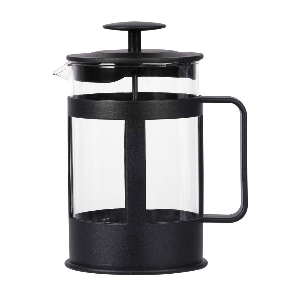 image 1 of Cafetiere Filter Coffee Tea Pot Press Brewer Maker Glass Plunger Home Kit 800ml | Multi | Black