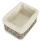image 6 of Large Wicker Grey Wash Lined Storage Tray | Grey | Grey Wash