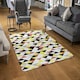 image 2 of Yellow, Pink & Black Geometric Pattern (Rug) Yellow | Medium: 80x150cm