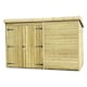 image 5 of 9 x 3 WINDOWLESS Garden Shed Pressure Treated T&G PENT Wooden Garden Shed + Double Doors (9' x 3' / 9ft x 3ft) (9x3)
