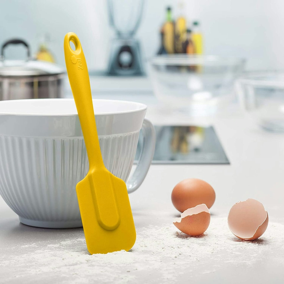image 1 of Zeal Ergonomic Silicone Spatula, 26cm, Mustard Yellow