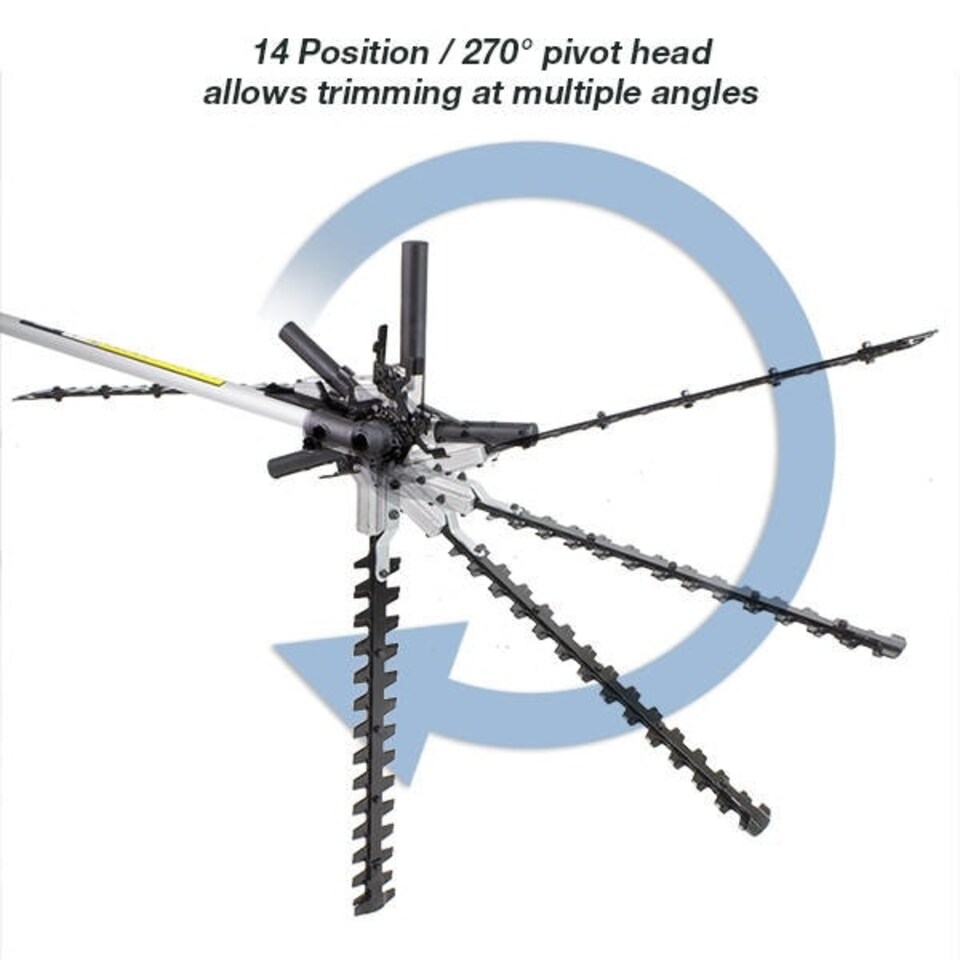image 1 of Hyundai 52cc Long Reach Petrol Pole Hedge Trimmer/Pruner | HYPT5200X