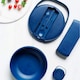 image 2 of Hip Clutch Bag Portable Lunchbox & Cutlery Set - Navy