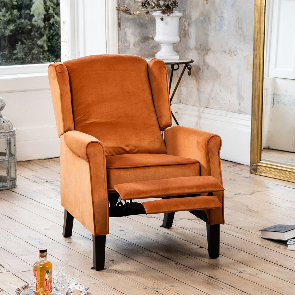 image 1 of Barksdale Recliner Armchair - Orange
