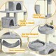 image 4 of Yaheetech 158 cm Multi Level Cat Tree with Condos Light Grey