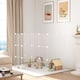 image 8 of PawHut DIY Pet Playpen Metal Wire Fence Indoor Outdoor Rabbit Small Animals Cage 36 Panel Enclosure, White