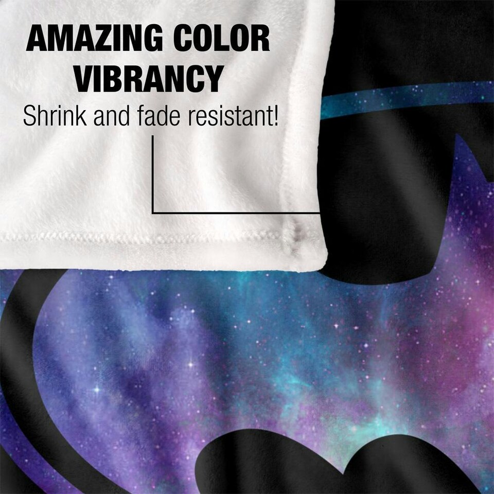 image 1 of Batman Galaxy Logo Blanket - Multicoloured - One Size Multi