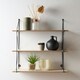 image 5 of OHS 3 Tier Wooden Home Office Decor Storage Display Shelving - Natural