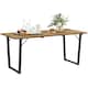 image 1 of Outsunny 175x80cm Rectangular Dining Table for 6, Brown Brown