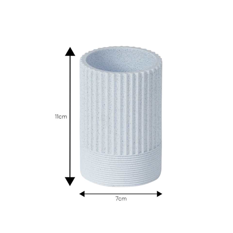image 1 of Showerdrape Tranquil Pale Blue Sparkle Tumbler | Blue | 1