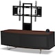 image 4 of Centurion Supports Caru Black Walnut Beam-Thru Remote Friendly Super-Contemporary D Shape Design 32"-65" LED/OLED/LCD TV Cabinet with Mounting Arm Black | Walnut