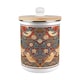 image 1 of Strawberry Thief Food Waste Caddy - Metal 2L Red Decorative Kitchen Compost Bin