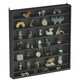 image 1 of HOMCOM 7-Tier Wall Display Cabinet w/ Shelves Glass Doors, Rustic Brown N/A