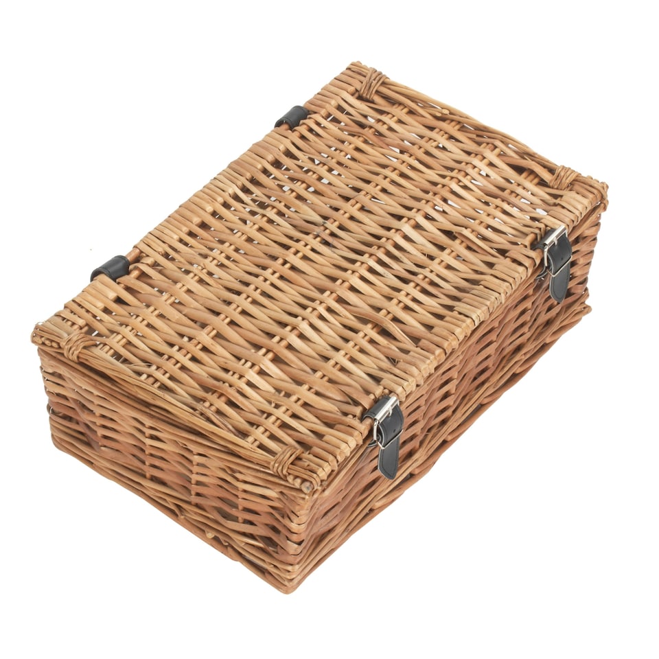 image 1 of Wicker Empty Rectangular Gift Basket Brown | Brown | One Size