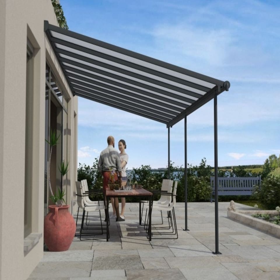 image 1 of Patio Cover Sierra 3 x 4.25 Clear - Polycarbonate - L434 x W299 x H305 cm - Grey | Grey