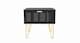 image 7 of Metro 1 Drawer Bedside Table in Deep Black & Black Matt (Ready Assembled) | Black | Deep Black & Black Matt
