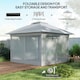 image 4 of Outsunny 3.6 x 3.6m Pop-up Tent Gazebo Instant Canopy Steel w/ Bag | Grey | Light Grey