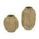 image 3 of Sabbia Collection Squat Seed Pod Vase - Ceramic - L22 x W22 x H26 cm - Brown Brown