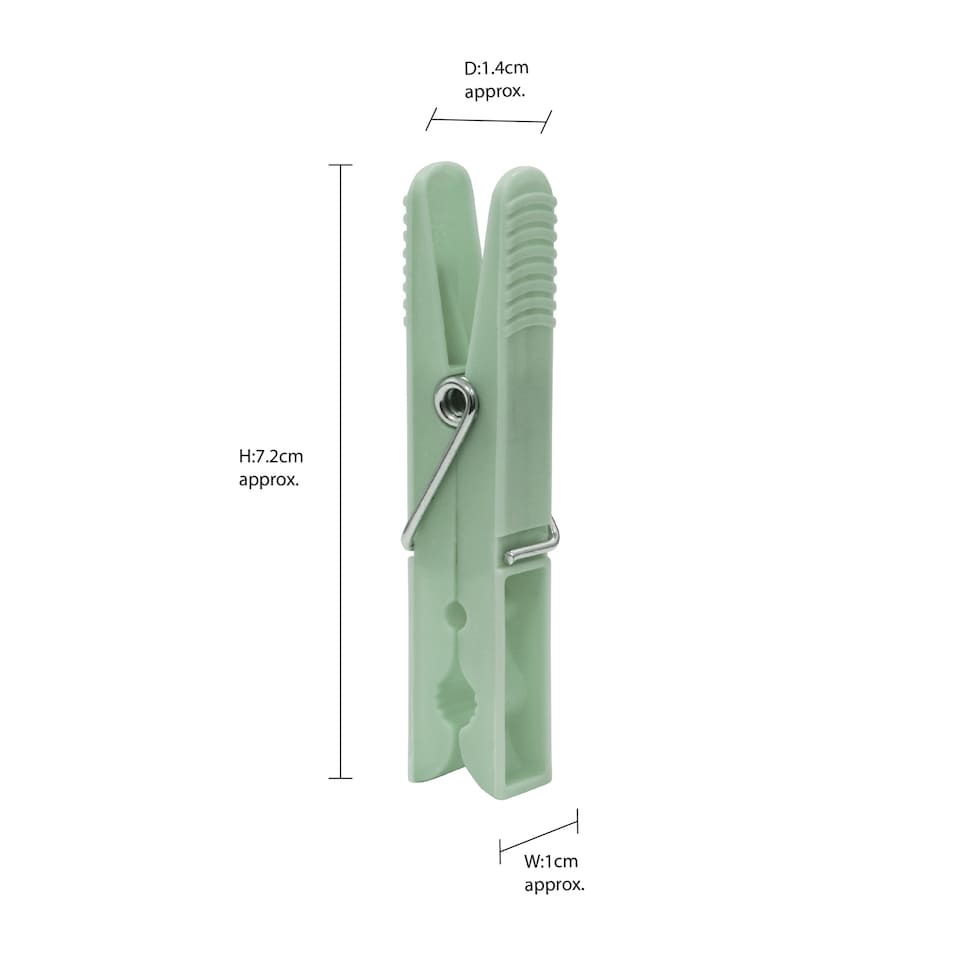 image 1 of JVL 108 Pack Plastic Clothes Pegs, Assorted Colours