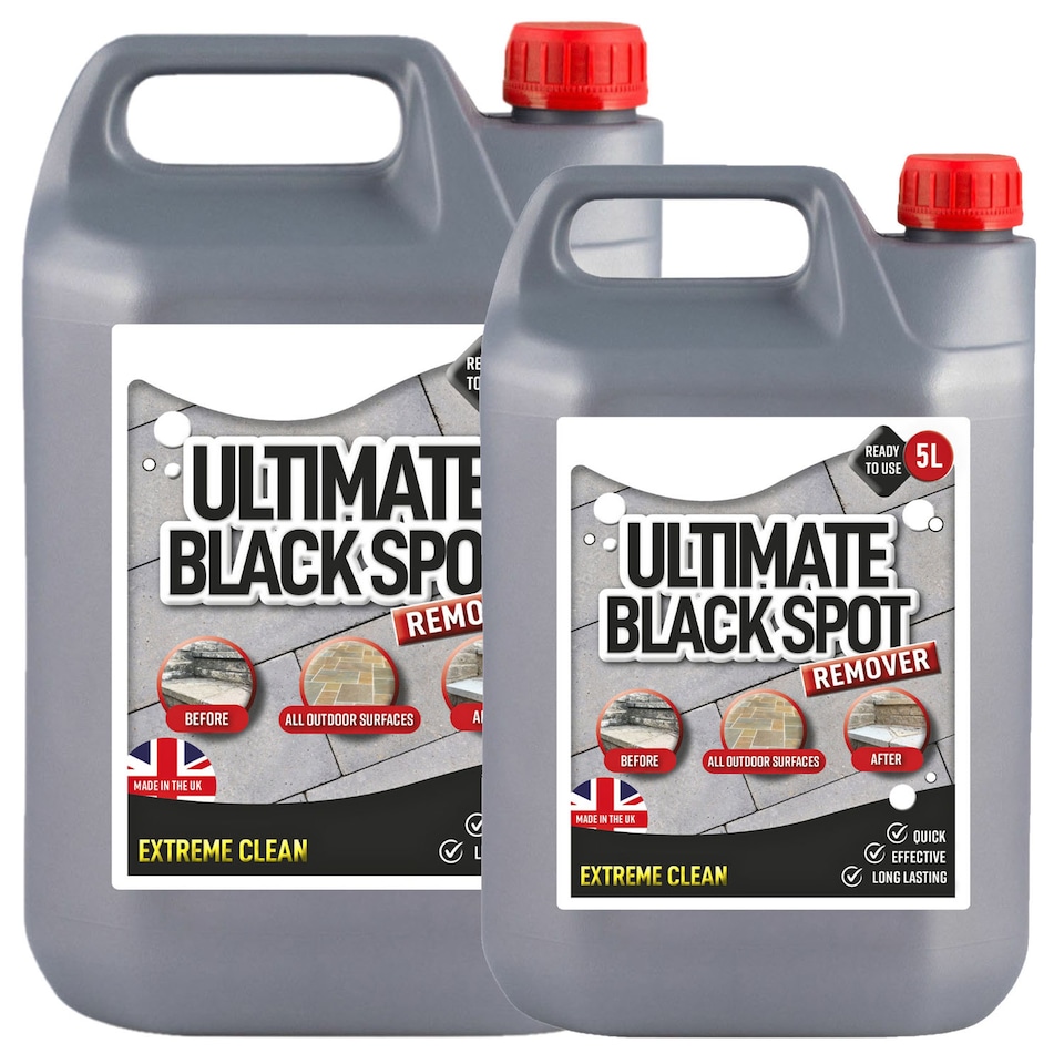 image 1 of 2 x 5L Black Spot Remover & Eliminator Ideal For Patios & Block Paving Powers Through Stubborn Dirt & Grime
