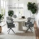 image 8 of Swivel Chair Lenia - upholstered, padded, 56.5 x 54 x 86 cm - Set of 2 Grey | Velvet Look Anthracite/Black