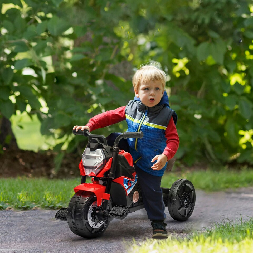 image 1 of AIYAPLAY 3 in 1 Baby Trike with Headlights, Music, Horn - Red