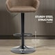 image 6 of HOMCOM Adjustable Bar Stools Set of 2, Swivel Barstool W/ Footrest Dark Brown