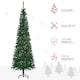 image 3 of HOMCOM 6.5FT Artificial Slim Christmas Tree Holiday Home Decor with Pine Cones