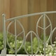 image 3 of Charles Bentley Rustic Metal Garden Bench - Leaf Design | Green | Green