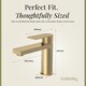 image 5 of Square Mono Basin Mixer Tap Push Button Waste Brushed Brass | Copper | Brushed Brass | 1
