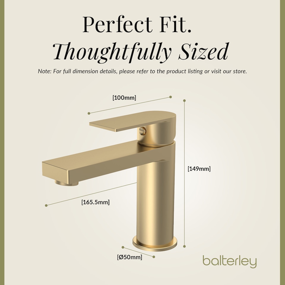 image 1 of Square Mono Basin Mixer Tap Push Button Waste Brushed Brass | Copper | Brushed Brass | 1
