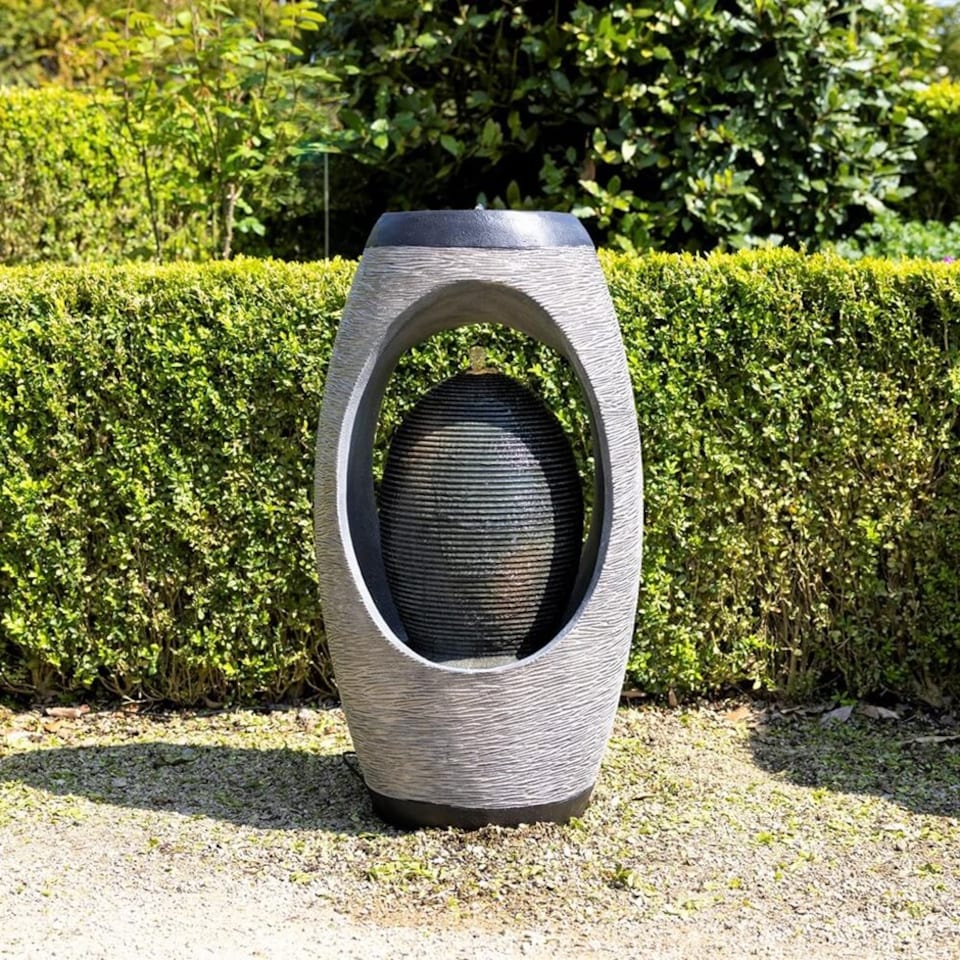 image 1 of Nazare Oval Water Feature With Lights 75.5cm