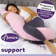 image 6 of Aamira L-Shaped Pregnancy Pillow Memory Foam Maternity Nursing Support Cushion Pink & Dark Grey | Grey | Grey | 145cm | 1
