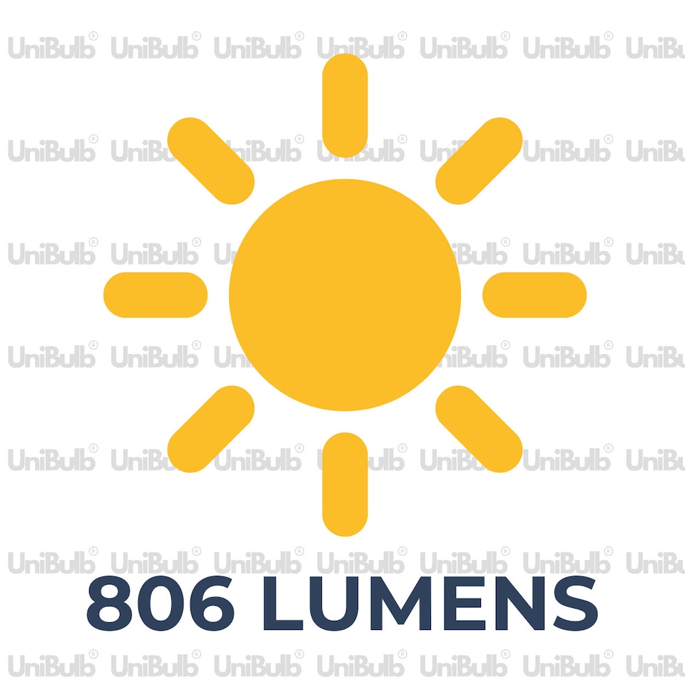 image 1 of UniBulb LED GLS E27 Edison Screw (ES) 806lm 7.3W (Replaces 60W) 2700K (Warm White) Light Bulb - Pack of 8
