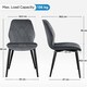 image 3 of Yaheetech Set of 2 Faux Leather Dining Kitchen Chairs Grey | Dark Grey