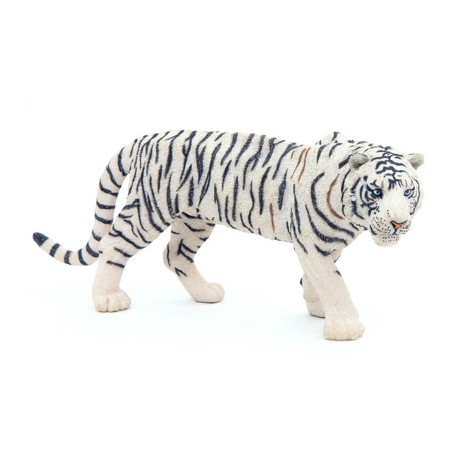 image 1 of PAPO Wild Animal Kingdom White Tiger Toy Figure