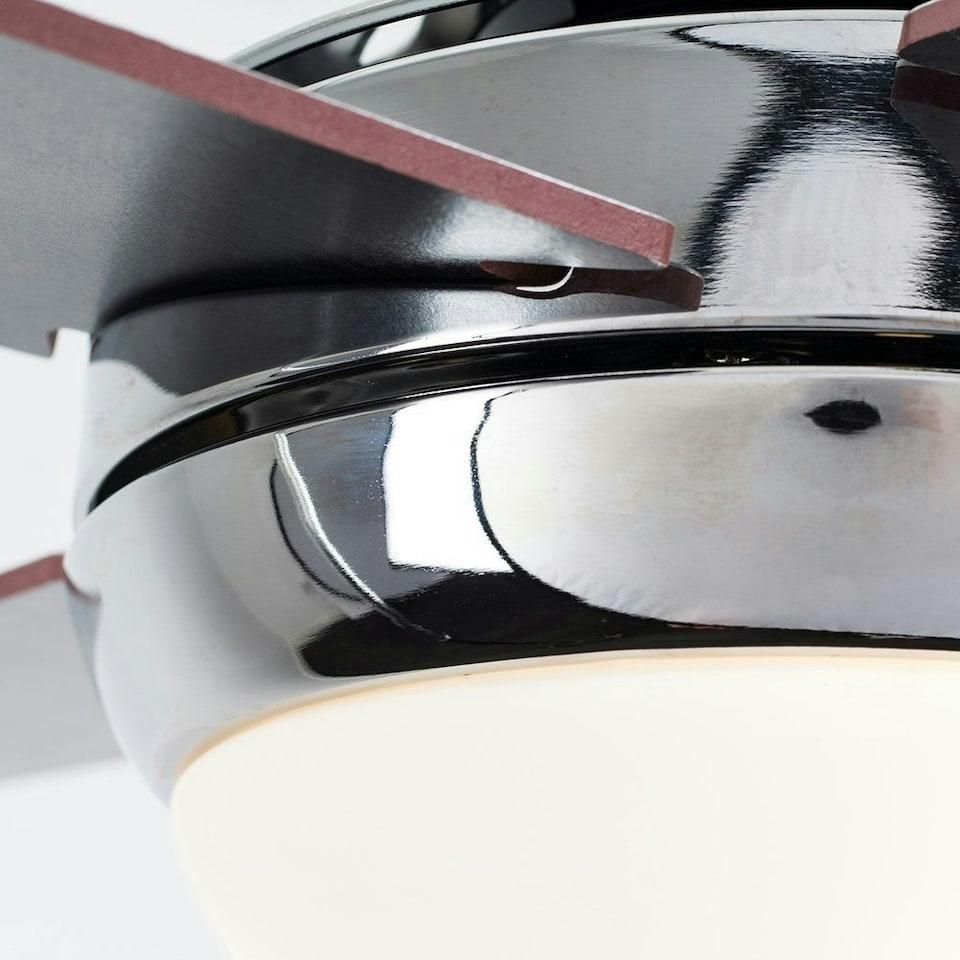 image 1 of ValueLights Apache Silver Ceiling Fan Light
