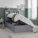 image 2 of Oscar Grey Wooden Bookcase Ottoman Storage Bed Single