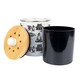image 2 of Asian Style Food Waste Caddy - Metal 2L Decorative Kitchen Compost Bin