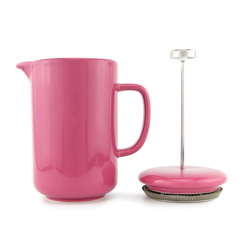 image 1 of Upper Street Six Cup Pink Ceramic French Press Cafetière