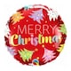 image 1 of Colourful Christmas Trees Red Round Foil Helium Balloon 46cm / 18 in