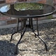 image 7 of 4 Person Round Black Garden Table with Glass Top & Parasol Hole