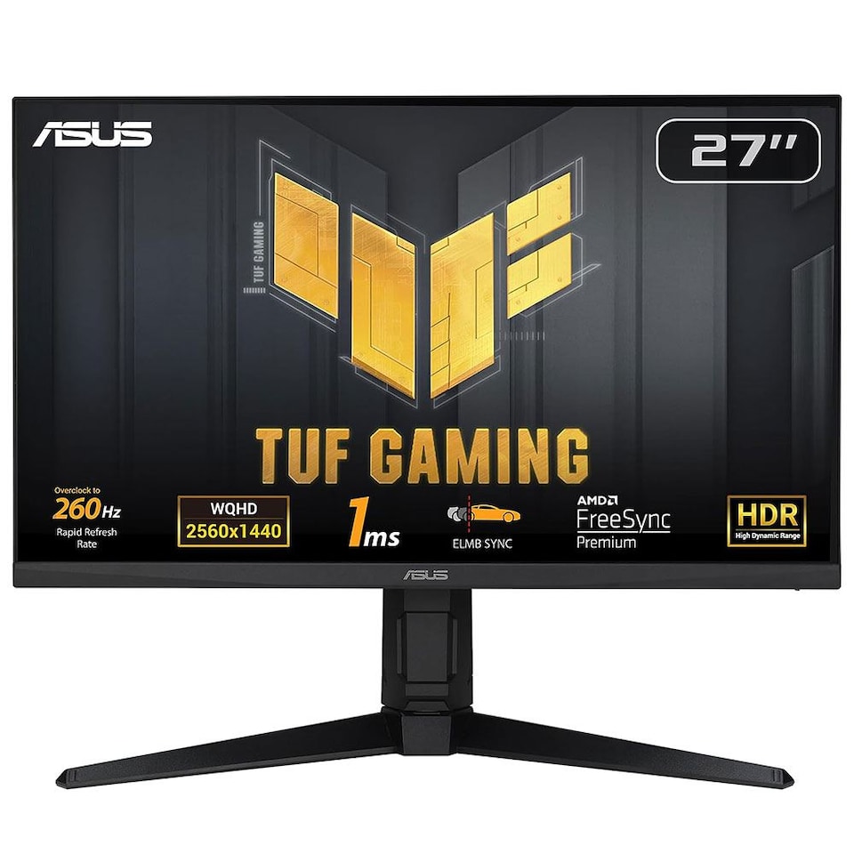 image 1 of ASUS TUF Gaming VG27AQML1A computer monitor 68.6 cm (27 Inches) 2560 x 1440 pixels Wide Quad HD LCD Black