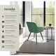 image 2 of Dining Chair Marilyn - with armrests, padded, velvet look, black steel legs - Set of 4 Green | Dark Green/Black