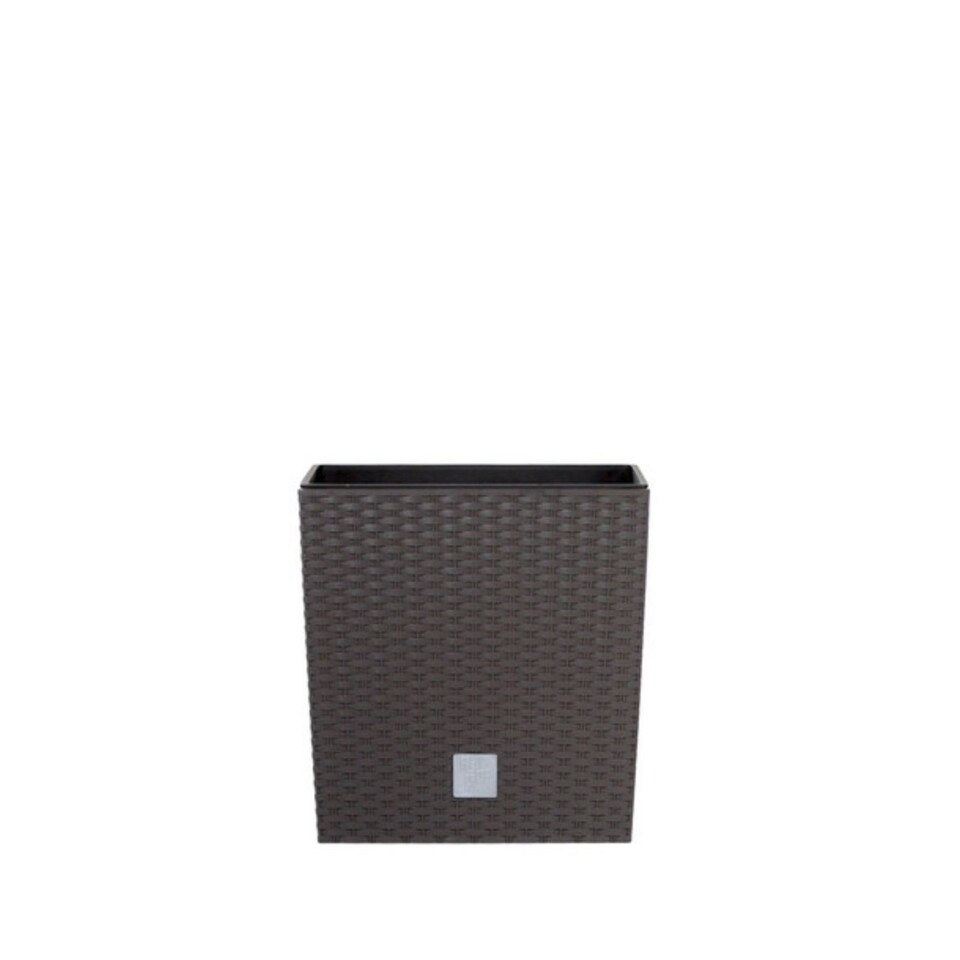 image 1 of 17cm Rato Rattan Design Plant Pots Square -1-2 Pack | Brown | Brown & Set of 1 | 1