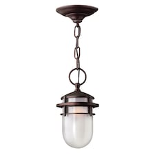 Reef 1 Light Outdoor Ceiling Chain Lantern Victorian Bronze, E27