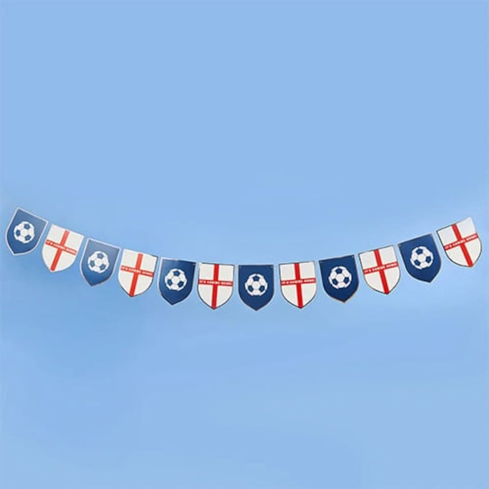 image 1 of Come on England It's Coming Home Flag Bunting Hanging Decoration 2.5m