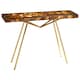 image 4 of Stunning Console Table With Agate Top, Agate Stone Top Hallway Console Table, Geometric Design Sofa Table Gold