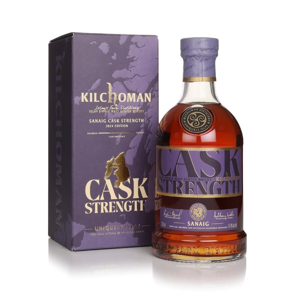 image 1 of Kilchoman - Sanaig Cask Strength 2024 Edition Islay Single Malt Scotch Whisky | Multi | deep peat smoke, sweet cinnamon, stone fruits, citrus, mixed spices, dark chocolate | 1